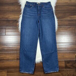 Madewell Women's Size 29 Dark Worn Indigo Baggy Straight Denim Jeans‎ NH643